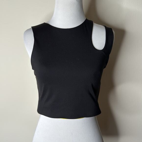 H&M Move Black Cut Out Shoulder Sports Bra - Picture 2 of 7